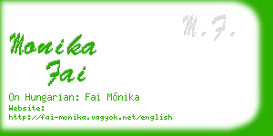 monika fai business card